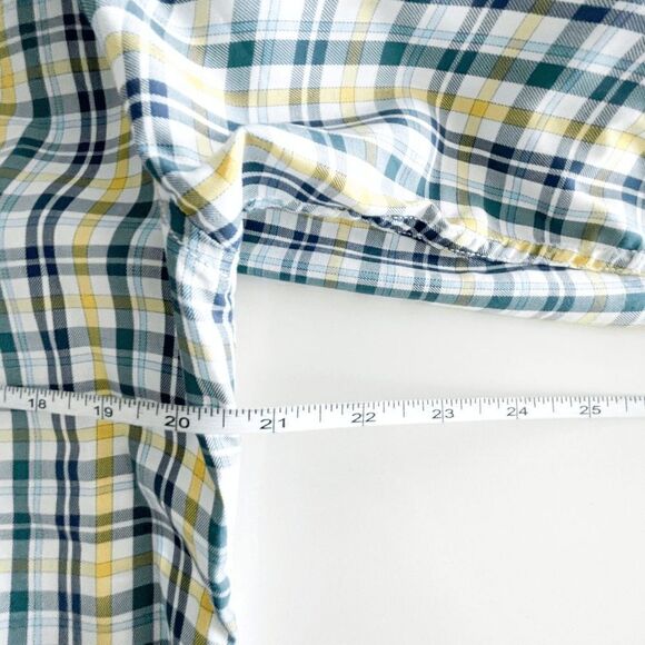 Eddie Bauer Mens Shirt Mercerized Cotton Classic Fit Long Sleeve Plaid Green Med - Picture 8 of 8